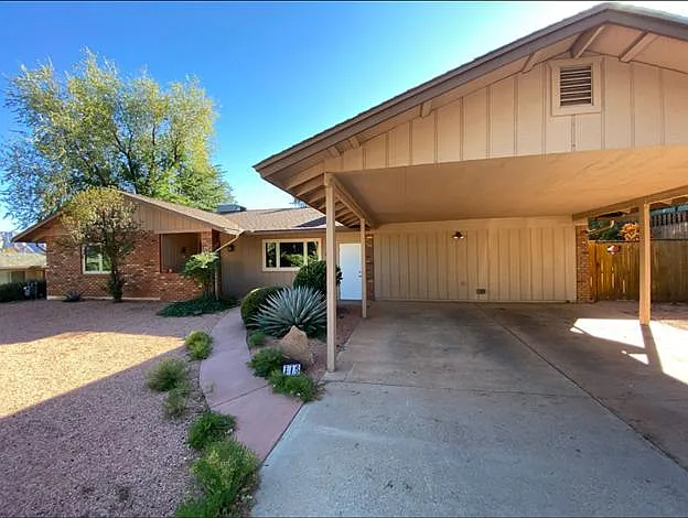 Front of House and Carport