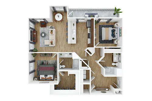 Floor plan 2X2 B