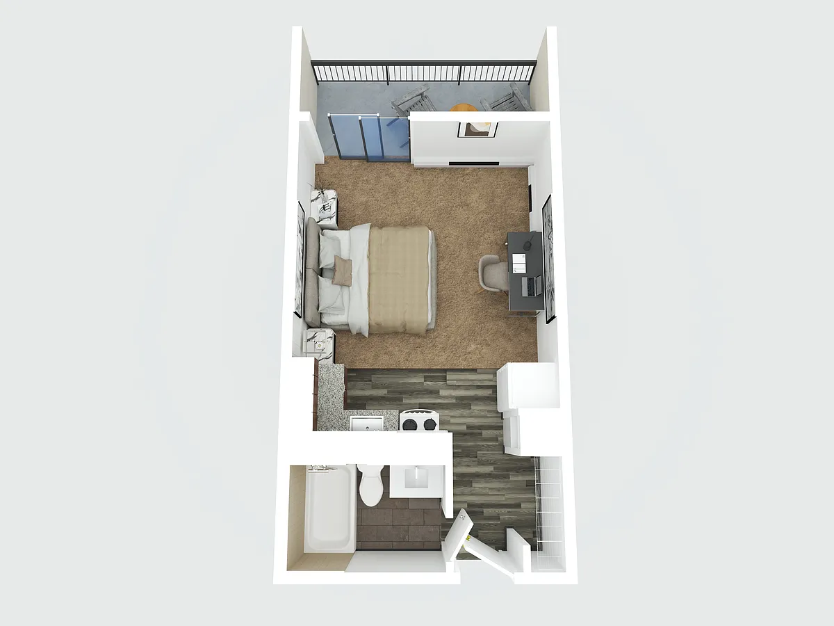 Floor plan Remodeled Studio