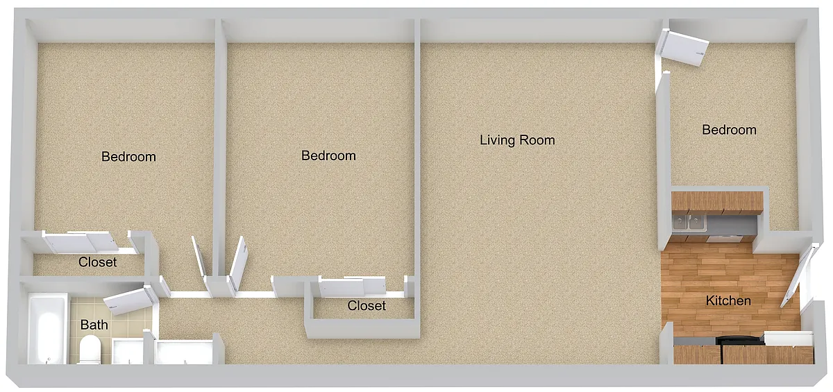 Floor plan Three Bedroom