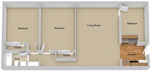 Floor plan Three Bedroom