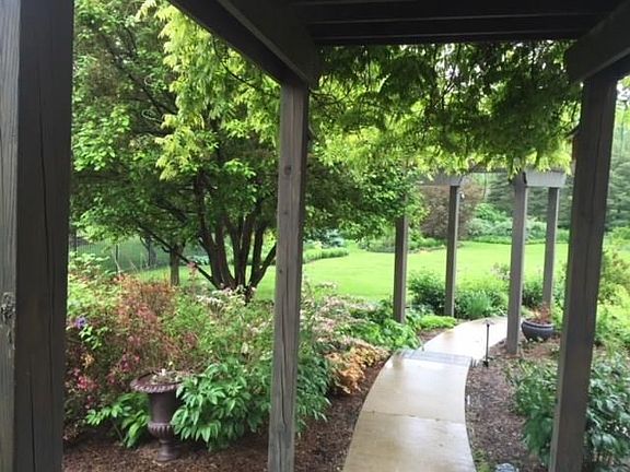 Wisteria on the arbor....very cool walkway to the back yard.