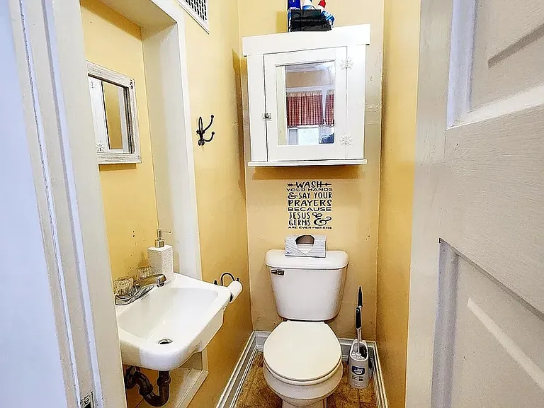 First floor half bath