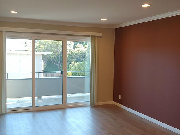 Living room with accent wall.