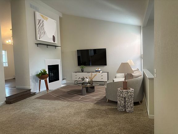 Great Room with wood burning fireplace