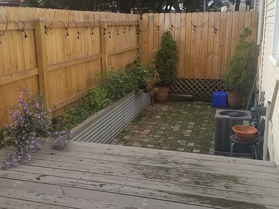 Backyard patio space.