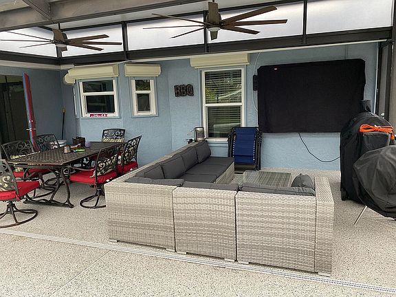 Outdoor patio area