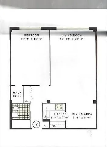 Floor plan 1 BEDROOM 1 BATH 07 avl june 1