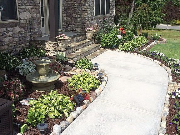 Front walkway and landscape