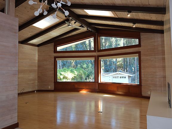 Living room view from eat-in kitchen.