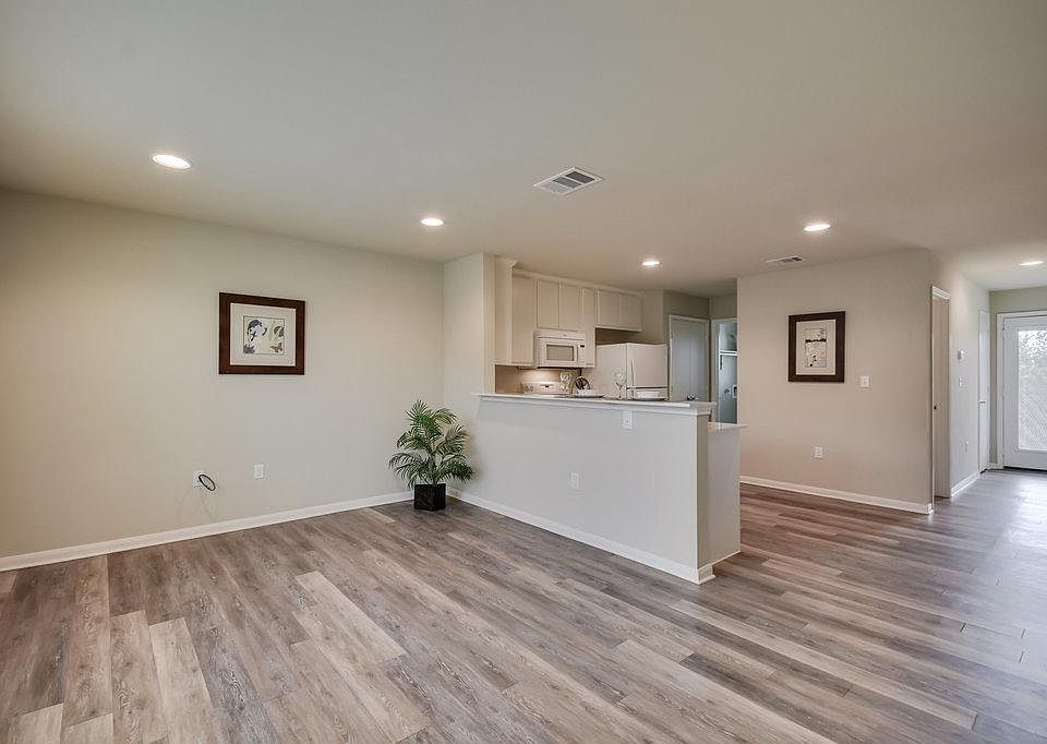 Open living and kitchen