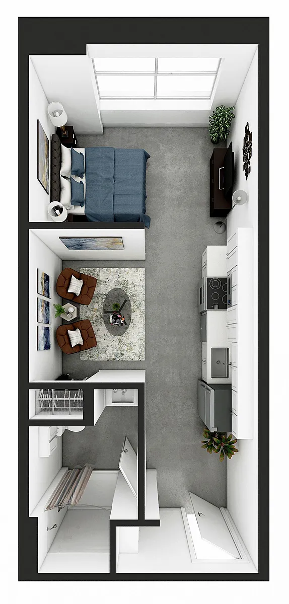 Floor plan One Bedroom - Design 4