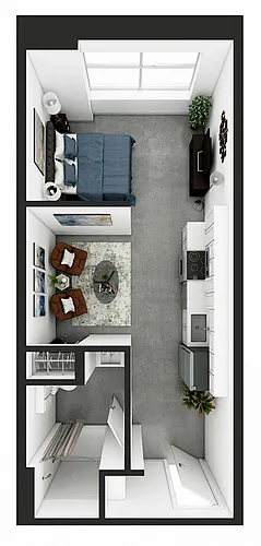 Floor plan One Bedroom - Design 4
