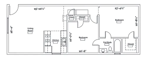 Floor plan Two Bed