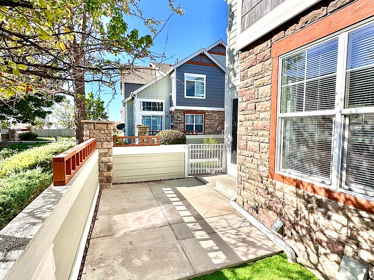Fenced in patio.