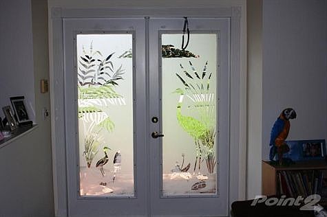 Etched Glass Double Doors