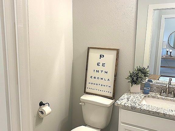 Downstairs half bath 