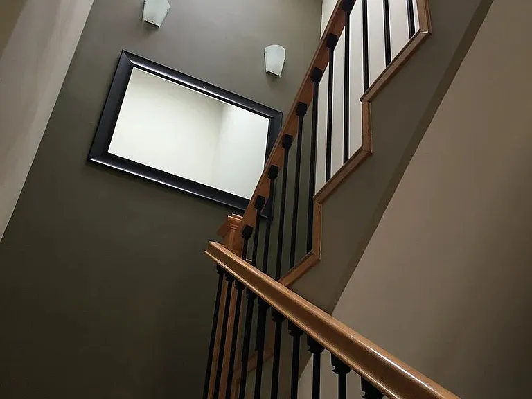 High stairway bringing more natural light in.