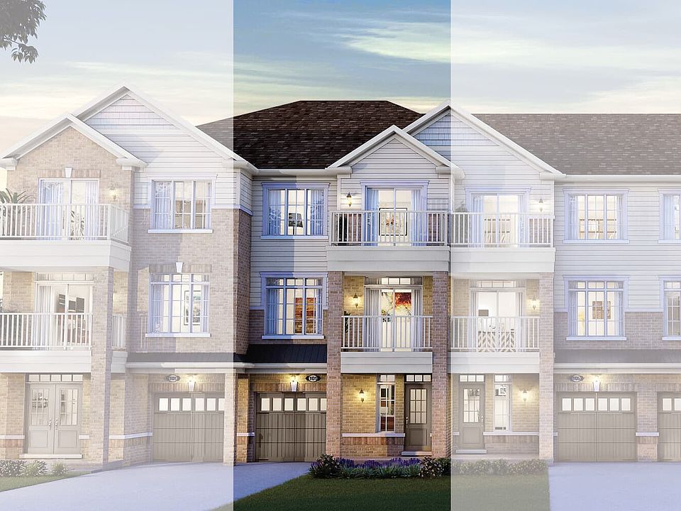 Exterior Irvine style A new home at Pinehurst in Paris, Ontario by Brookfield Residential.
