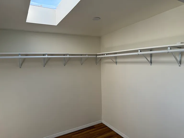 Walk-in closet with skylight