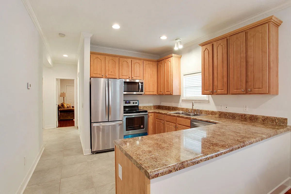 Kitchen with stainless appliances - 1722 Harmony St #1722