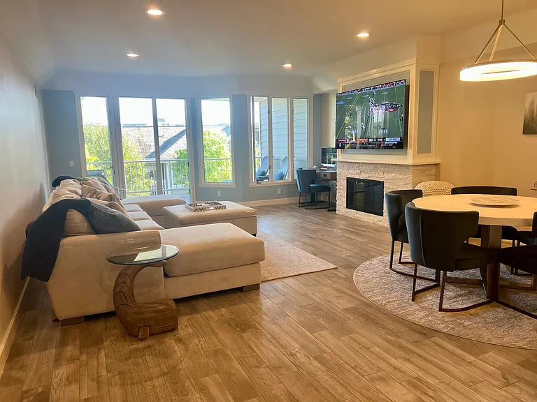 Living room area with lots of natural light