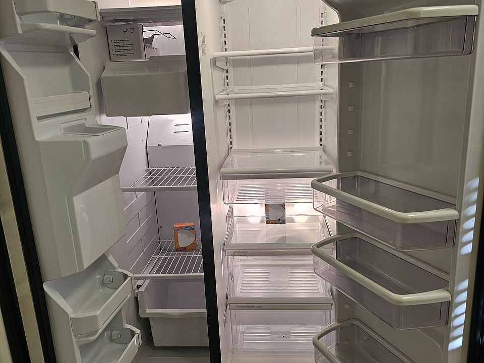 Roomy refrigerator with cold water and ice dispenser