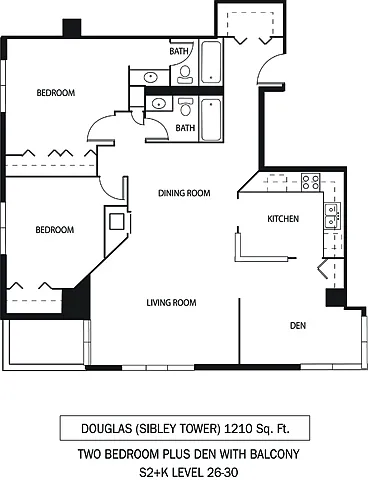 Floor plan Douglas 2 Den