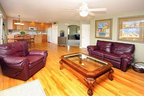 View of Kitchen from Family Rm