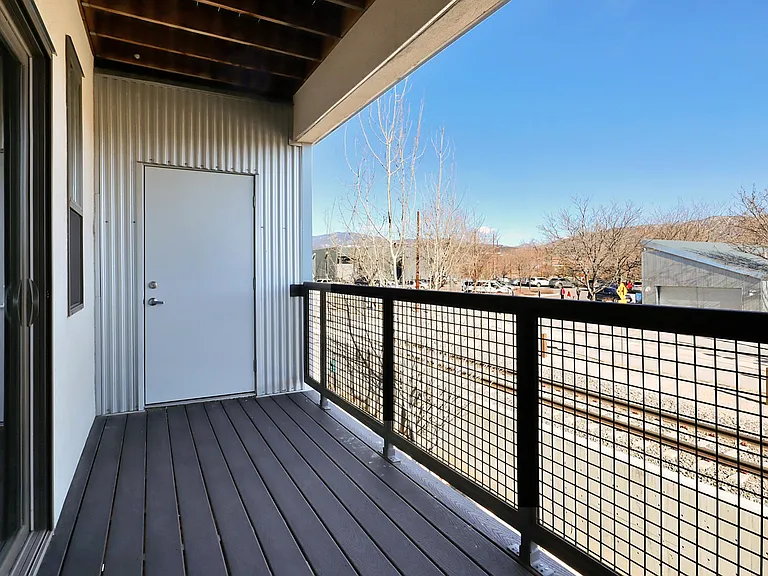 unit 205's Balcony picture taken March 3 (late winter)
