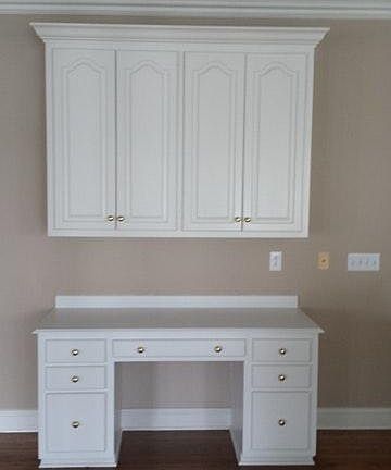 Desk area in the kitchen.