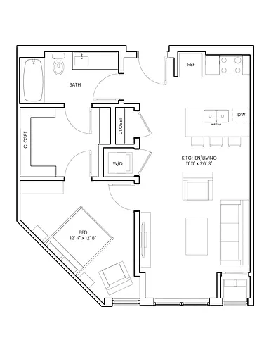 Floor plan Victoria A 
Income Restricted