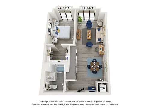 Floor plan One Bedroom
