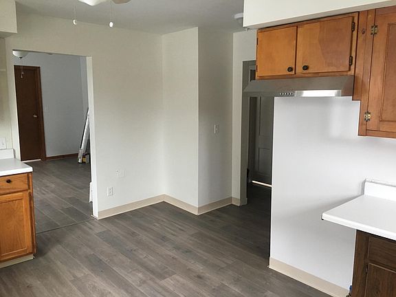 Kitchen looking into living room