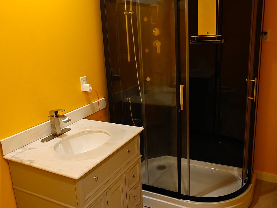 Bathroom with luxury shower system