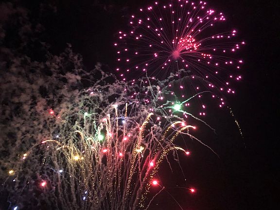 Fireworks at the pier
