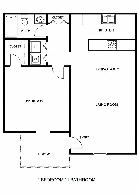 Floor plan One Bedroom