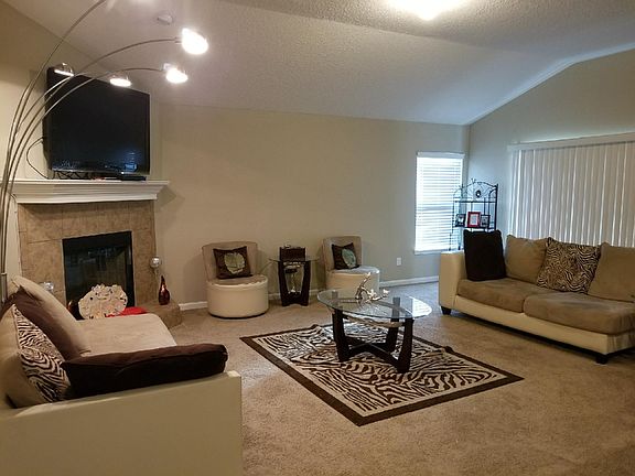 Cozy living room with fireplace