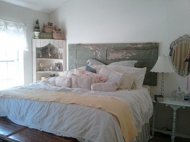 Master bedroom with extra large closet and custom shelving