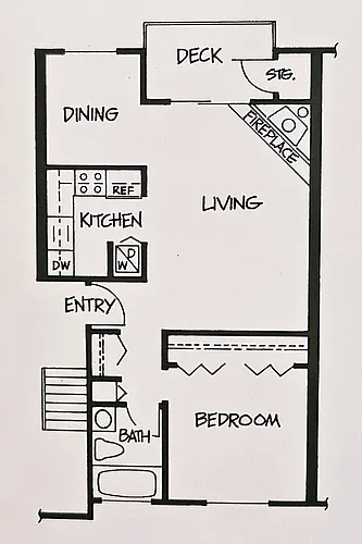 Floor plan 1 Bedroom 1 Bath