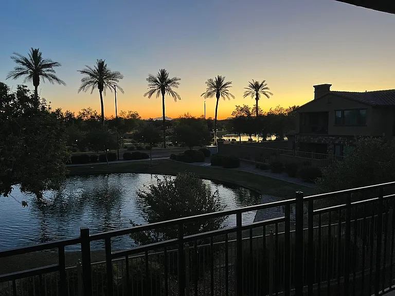Master Bedroom Patio View of Lake and Park