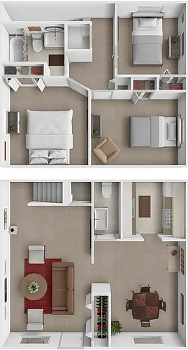 Floor plan 3 bedroom TH