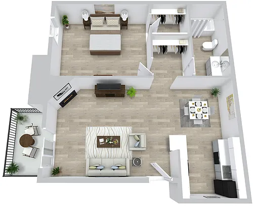 Floor plan 1x1L