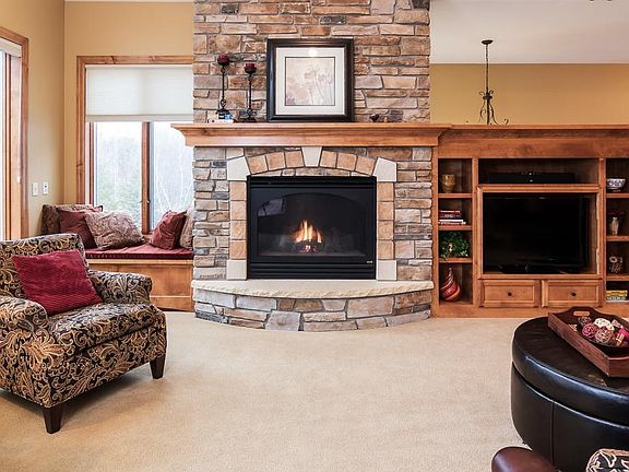 Stone fireplace!