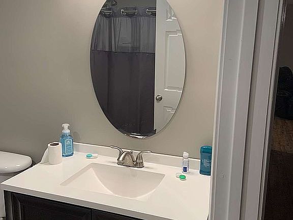 Hallway bathroom