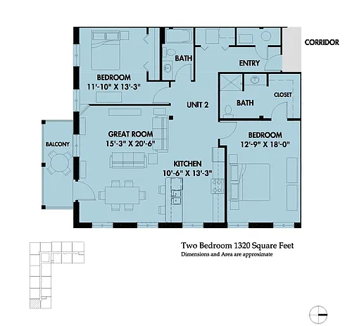 Floor plan 2 Bed B