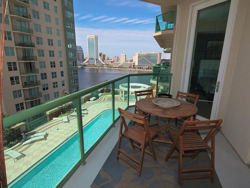 view from the balcony to downtown