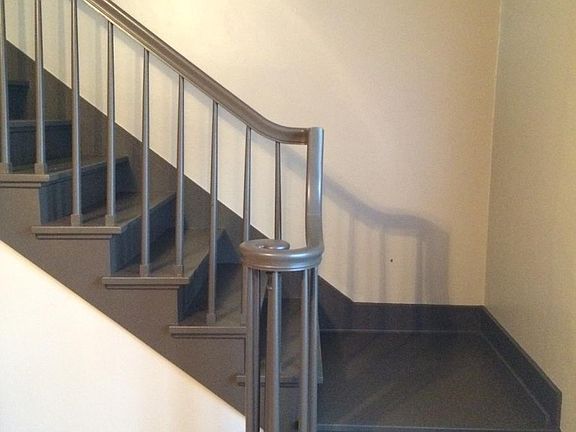 Stairs from living room to upstairs