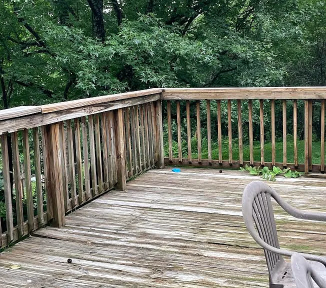 Cup of coffee on a deck that has views for miles? Yes, please!