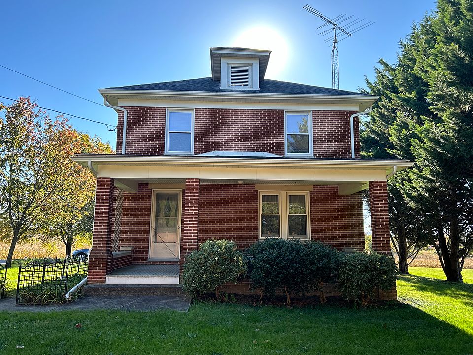 Front view of home and front porch